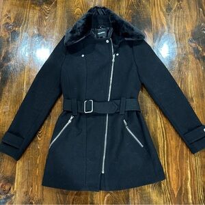 Express Winter Coat, removable faux fur collar.